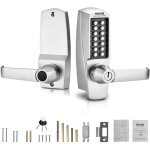 Vevor serrure a code mecanique a 14 touches, serrure de porte deentree sans cle a clavier mecanique, ...