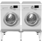 Socle machine a laver base en fer 124x55x30 cm support en metal lave - linge capacite 150 kg piedestal ...