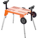 Vevor support pour scie a onglet avec plateau et roulettes, pietement pour scie pliable en acier, capacite ...