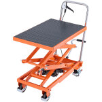 Vevor table elevatrice hydraulique, capacite 226, 8 kg, chariot a table elevatrice double ciseaux, hauteur ...