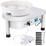 Vevor tour de poterie electrique 280w kit machine a roue de potier ceramique 25cm 0 - 300 tr / min commande ...