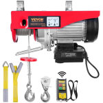 Vevor treuil a cable electrique 800 kg palan electrique avec telecommande sans fil 1450 w treuil - palan ...