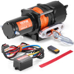 Vevor ? treuil �lectrique 12v pour vtt utv ? capacit� de traction 2041 kg ? corde synth�tique 1188, 7 ...