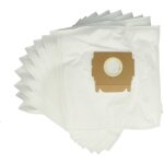 10x sacs compatible avec moulinex power style dj 9 aspirateur - microfibres non tisses, 29cm x 20, 5cm, ...