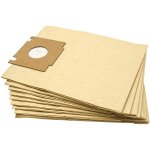 10x sacs compatible avec progress pr 12, pr12 aspirateur - papier, 23cm x 18cm, couleur sable - vhbw