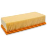 1x filtre pliss plat compatible avec krcher nt 65 / 2 eco tc, 65 / 2 eco, 65 / 2 ap me, 65 / 2 ap, ...