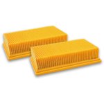 2x filtres plats plisss aspirateurs de remplacement pour 0702400191, 0702400367 compatible avec wrth ...