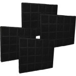Vhbw 4x filtres � charbon actif compatible avec airforce eve hei box 90 bk, hev 120 bk hotte aspirante ...