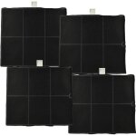 Vhbw - 4x filtres � charbon actif remplacement pour bosch dhz5135 pour hotte aspirante - 25, 5 x 22, ...
