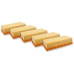 5x filtre pliss plat compatible avec krcher nt 65 / 2 eco tc, 65 / 2 eco, 65 / 2 ap me, 65 / 2 ap, ...