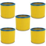 5x filtre pliss� compatible avec rowenta collecto ru 635 aspirateur - bleu / jaune - vhbw