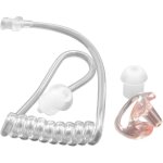 Vhbw - tube acoustique de s�curit� oreillette 2 bouchons d'oreille, insert auriculaire m transparent ...