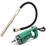 Wiltec - vibreur bton lectrique intrieur 580w aiguille vibrante 150 cm arbre flexible compactage bton ...