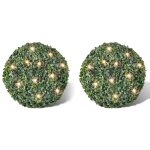2 pièce de boule 27 cm avec guirlande lumineuse solaire 24 led vidaxl 2 pièce de boule 27 cm avec guirlande lumineuse solaire 24 led vidaxl