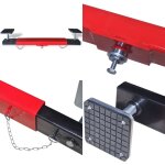 Vidaxl - adaptateur de traverse 2 tonnes rouge - adaptateur de traverse - outil de garage - cric automobile ...