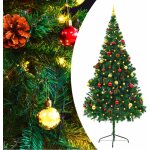 Vidaxl - arbre de noël artificiel pré - éclairé avec boules vert 210 cm Vidaxl - arbre de noël artificiel pré - éclairé avec boules vert 210 cm