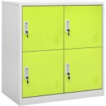 Vidaxl - armoire à casiers gris clair et vert 90x45x92, 5 cm acier Vidaxl - armoire à casiers gris clair et vert 90x45x92, 5 cm acier