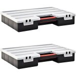 Botes d'assortiment 2 pcs 460x325x80 mm plastique vidaxl