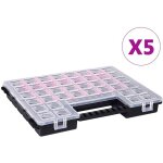 Bo�tes d'assortiment 5 pcs 385x283x50 mm plastique vidaxl
