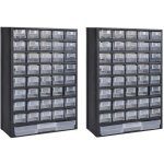 Boîte à outils de rangement avec 41 tiroirs 2 pcs plastique vidaxl Boîte à outils de rangement avec 41 tiroirs 2 pcs plastique vidaxl