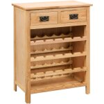 Vidaxl - casier � bouteilles 72 x 32 x 90 cm bois de ch�ne massif