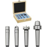Vidaxl ? coffret de centres de tournage mt2 en acier 40 cr ? 4 pi�ces ? pr�cision 0, 01 - 0, 02 mm ? ...