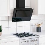 Vidaxl - hotte murale 60 cm acier inoxydable et verre tremp� noir