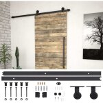 Vidaxl - kit de quincaillerie de porte coulissante skien 183 cm noir