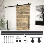 Vidaxl - kit de quincaillerie de porte coulissante skien 200 cm noir