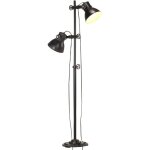 Lampadaire avec 2 abat - jour noir e27 fonte vidaxl