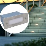 Vidaxl ? lampe d'escalier encastr�e � 2 led smd ? dimensions 44x111x56 mm ? acier inoxydable et aluminium ...