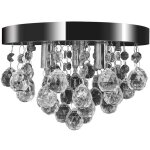 Lustre suspendu design de cristal chrome vidaxl