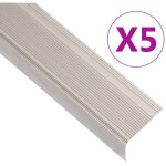 Vidaxl nez de marche forme en l 5 pcs aluminium 100 cm champagne