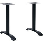 Pieds de table de bistro 2 pcs noir 61x8x72 cm fonte vidaxl