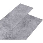 Planches de plancher pvc 5, 02 m� 2 mm autoadh�sif gris ciment