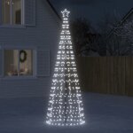 Vidaxl ? sapin de no�l lumineux 300 cm ? 570 led blanc froid ? adaptateur led � �conomie d'�nergie ? ...