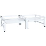 Vidaxl - socle de lave - linge et s�che - linge et �tag�re coulissante blanc