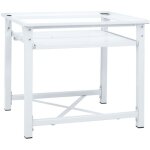 Vidaxl ? socle pour machine � laver avec �tag�re coulissante ? acier blanc ? capacit� 100 kg ? dimensions ...