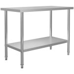 Vidaxl - table de travail de cuisine 120x60x85 cm acier inoxydable