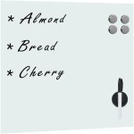 Tableau noir magn�tique avec mur de verre blanc avec diff�rentes aimants dimensions taille : 50x50 cm ...