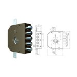 Serrure cr � appliquer 2200g - 51mc s / scrocco gauche mm. 60
