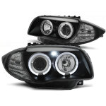Viking choice - phares double halo jantes bmw 1 e87 / e81 / 82 / 88 04 - 11 angel eyes noir
