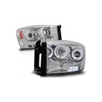 Viking choice - phares double halo jantes dodge ram 06 - 08 angel eyes chrome