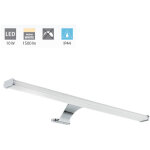 Vinchio 12w lampe miroir a' led, lumie're chaude d'inte'rieur 3000k me'tal couleur chrome 98502