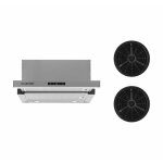 Klarstein - vinea hotte lot 60cm + 2 filtres recyclage d'air 610m / h argent
