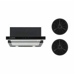 Klarstein - vinea hotte lot 60cm + 2 filtres recyclage d'air 610m / h noir