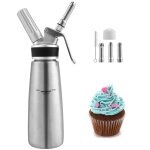 Distributeur de crme whipper siphon  chantilly professionnel 500ml en avec 3 douilles en acier inoxydable ...