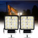 Vingo - swanew 2x 48wprojecteur phare de travail 12v 24v led carr led moto spot feux additionnels offroad ...