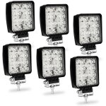 Swanew 6x 48w projecteur phare de travail 12v 24v led carré led moto spot feux additionnels offroad lampe ... Swanew 6x 48w projecteur phare de travail 12v 24v led carré led moto spot feux additionnels offroad lampe ...