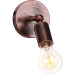 Applique murale industrielle vintage lampe murale fer forg luminaire murale rglable e27 rouille rouge ...